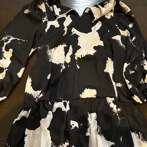 Alexis Black and Cream Artistic Dress